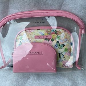Tahari Travel Trio Cosmetic Bags Set of 3 NWT